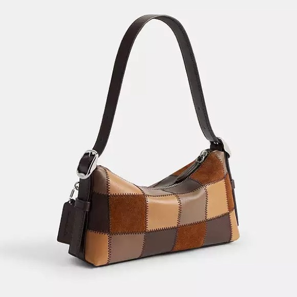 NWT Coachtopia Small Slouchy Shoulder Bag Tab Multi Patchwork - Picture 2 of 4